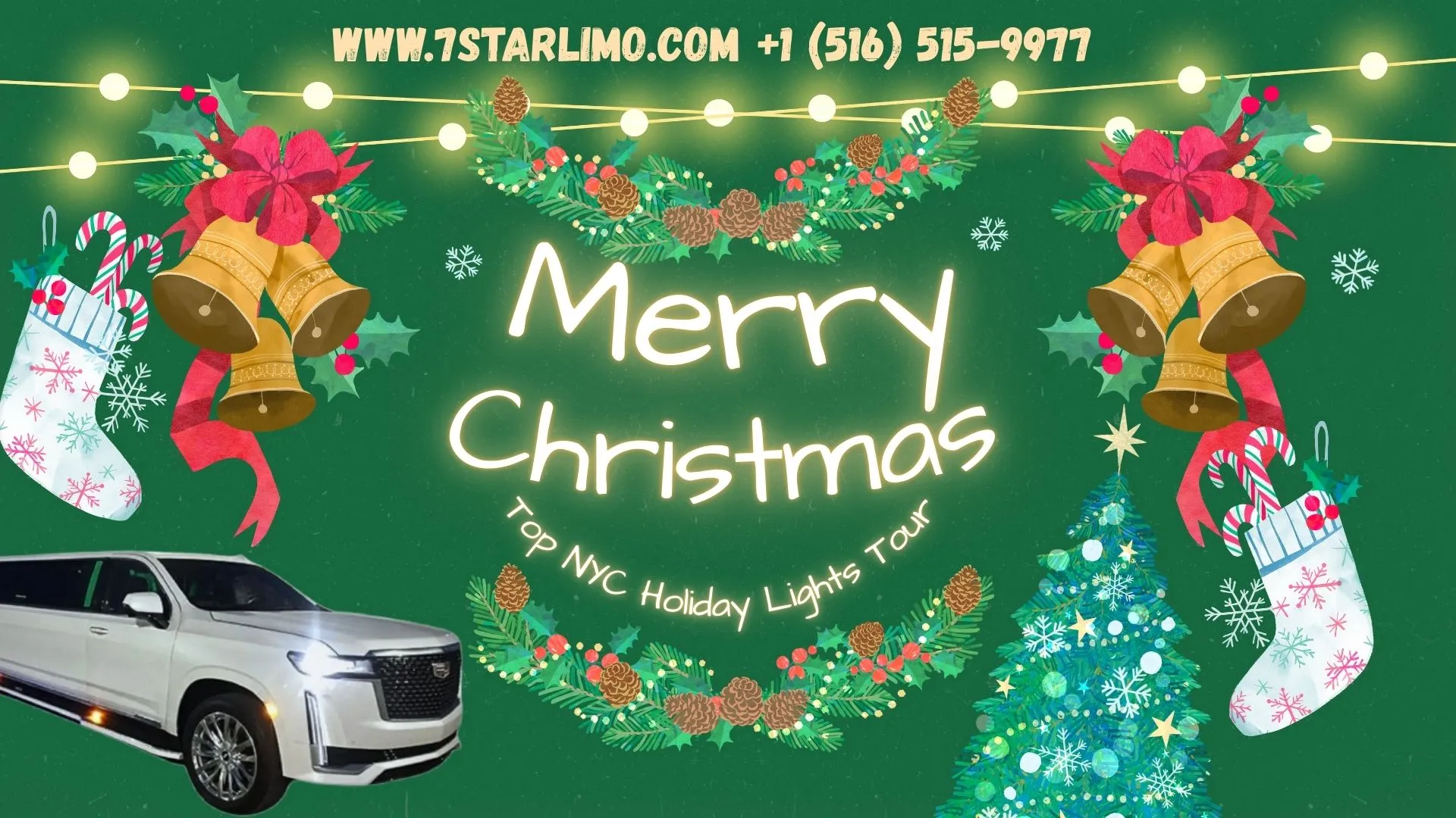 Top NYC Holiday Lights Tour with 7 Star Limo
